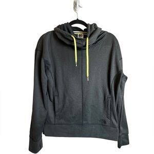 North Face Gray Funnel Neck Hoodie Pullover Sweatshirt Women’s Size Medium